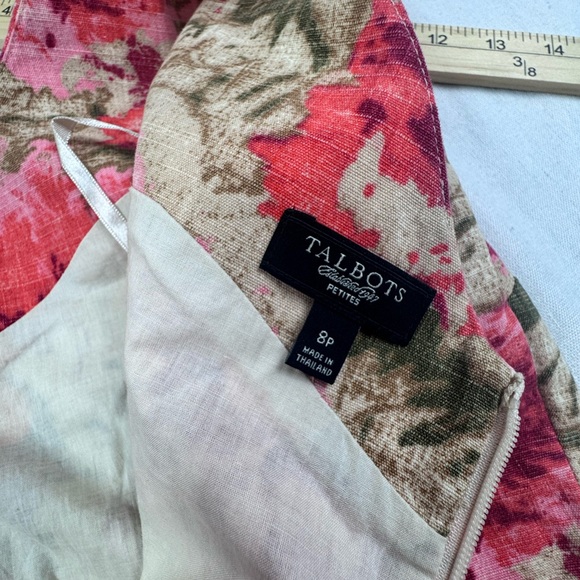 Floral sleeveless Lined Cotton sheath dress - Picture 7 of 11